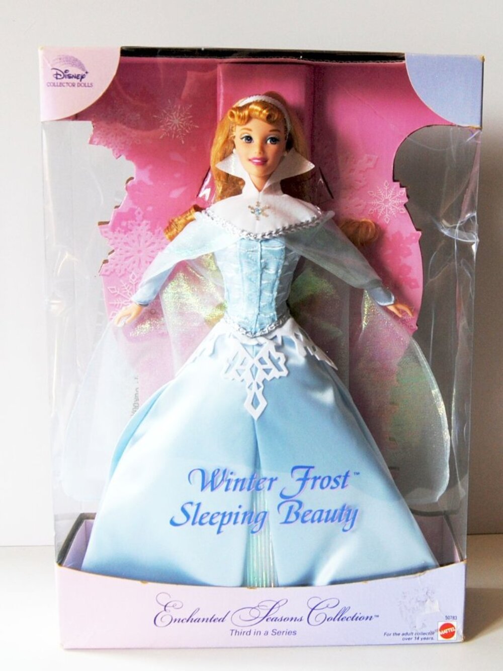 2001 Disney Enchanted Seasons Winter Frost Sleeping Beauty  Doll 12" Mattel